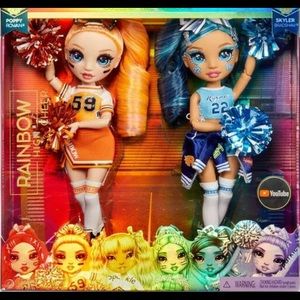 Poppy Rowan & Skyler Bradshaw Rainbow High Cheer Fashion Dolls